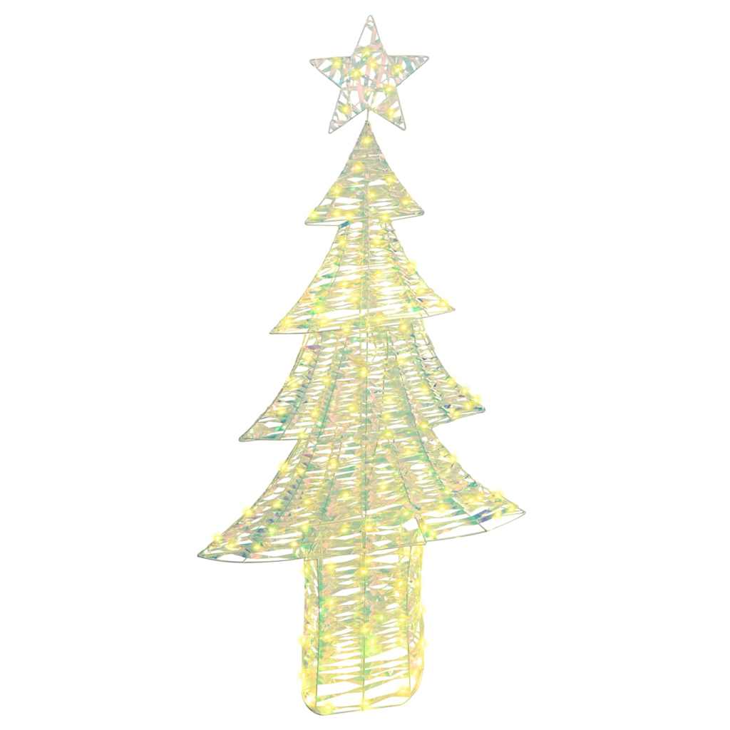 Weihnachtsbaum mit 120 LEDs Warmweiß 120,5 cm PET