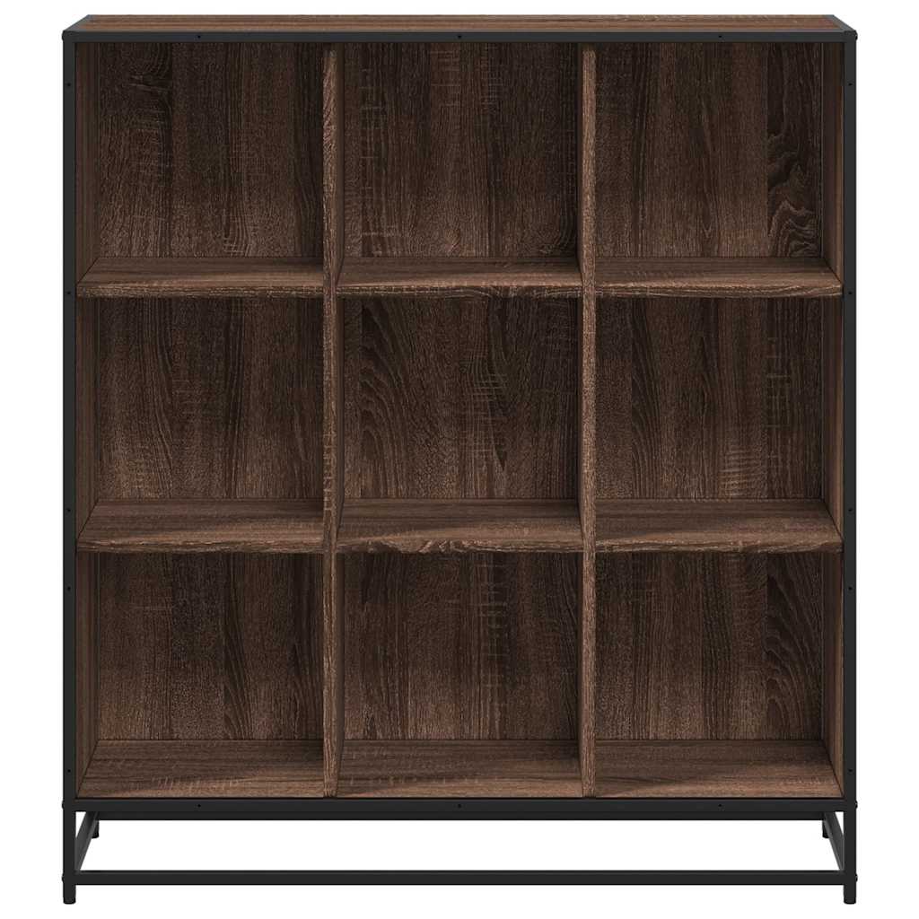 Bücherregal Schwarz 97,5x33x107,5 cm Holzwerkstoff und Metall