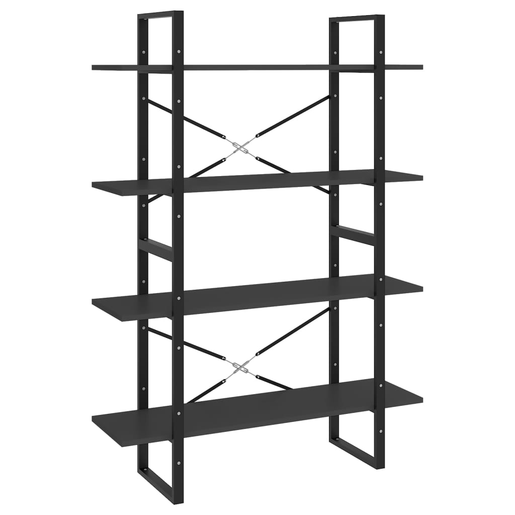 Bücherregal 2 Fächer Weiß 100x30x70 cm Holzwerkstoff