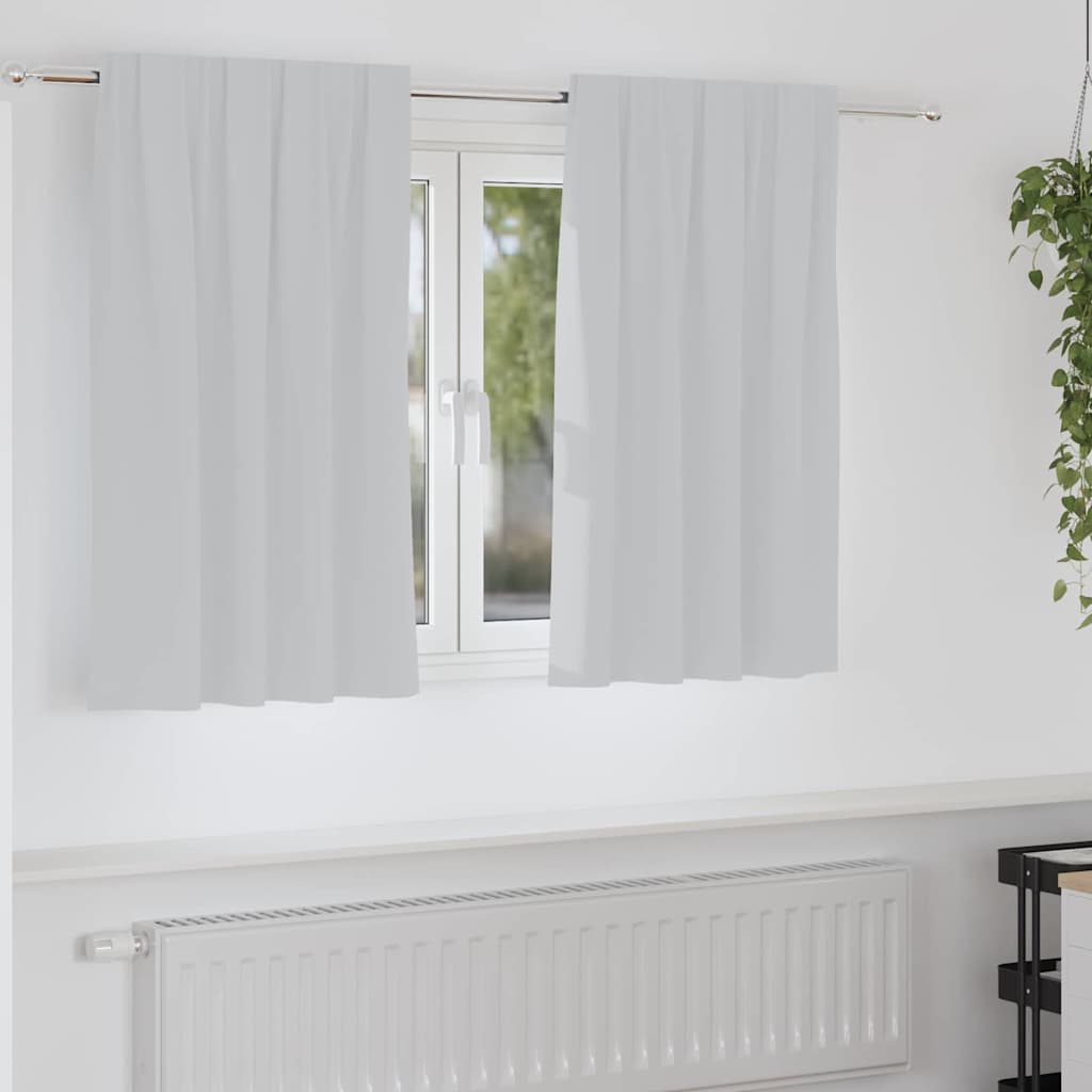 Verdunkelungs-Vorhänge mit Ringen 2 pcs Beige 140 x 140 cm