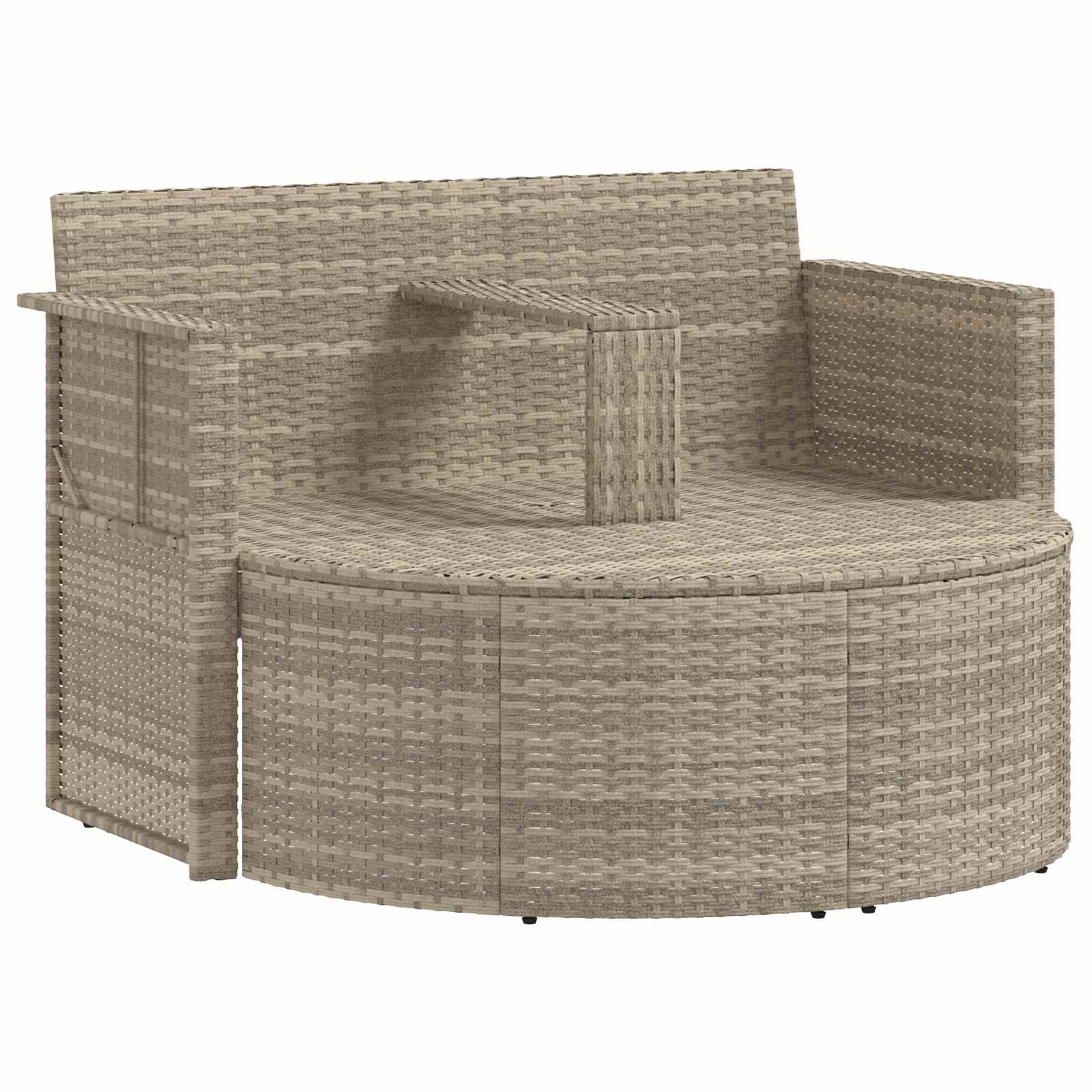 Garten-Sofa mit Kissen 8 pcs Beige und Hellgrau Poly-Rattan