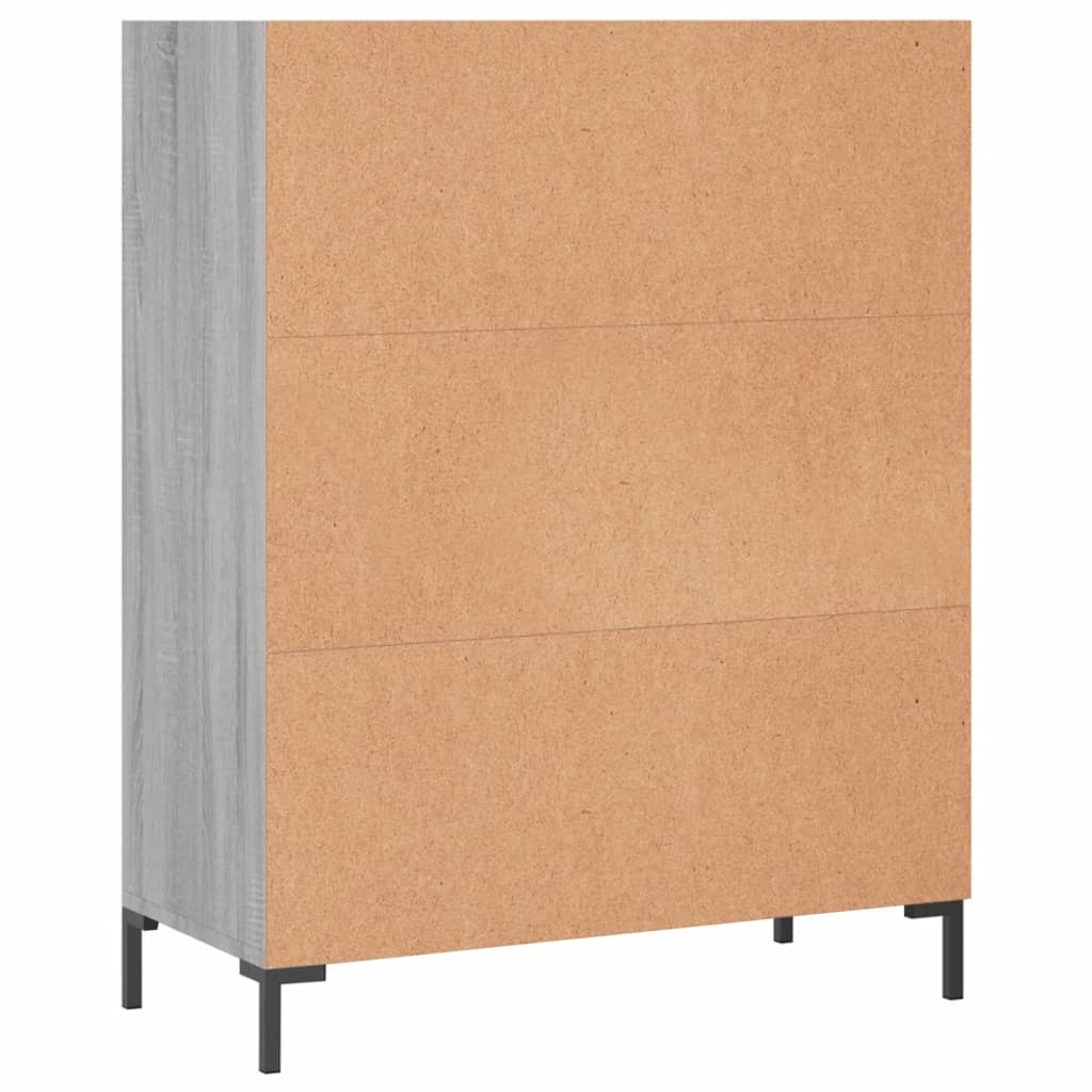 Bücherregal Betongrau 69,5x32,5x90 cm Holzwerkstoff
