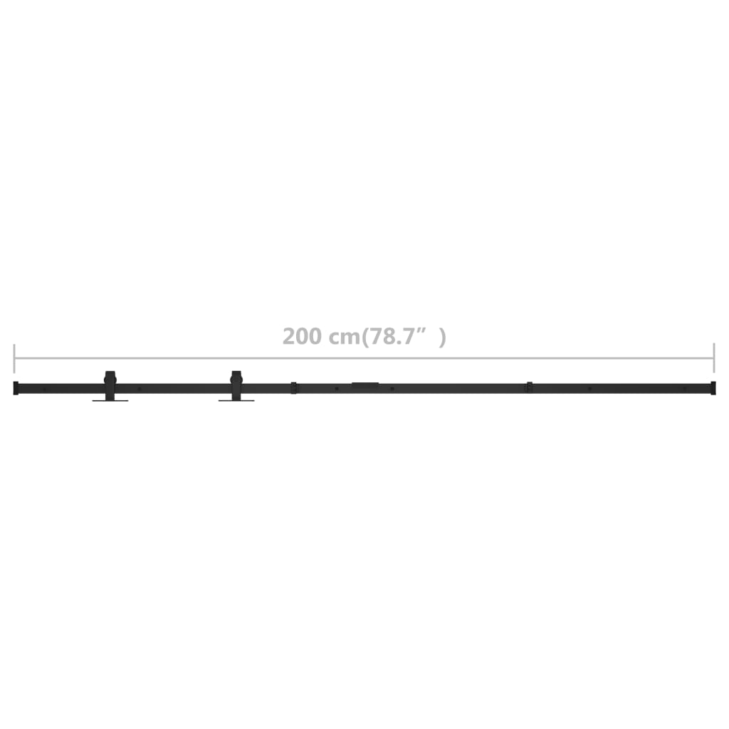 Schiebetürbeschlag Set für Schranktüren 91 cm Karbonstahl