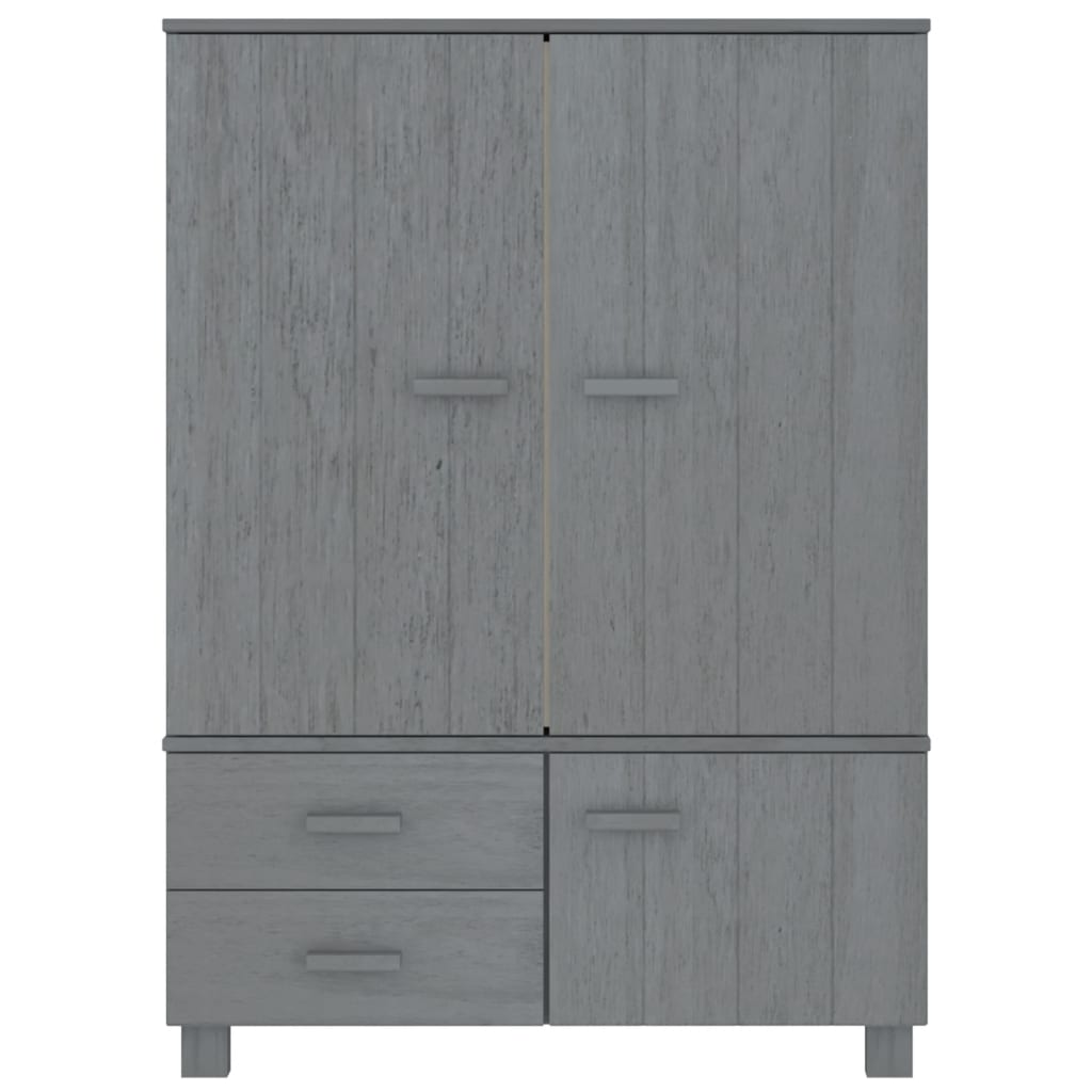 Kleiderschrank HAMAR Honigbraun 99x45x137 cm Massivholz Kiefer