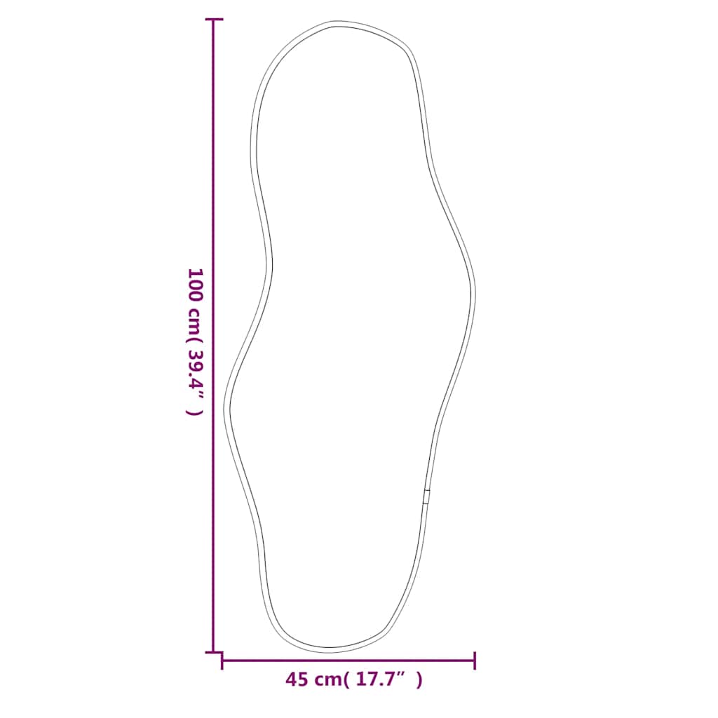 Wandspiegel Silbern 100x45 cm