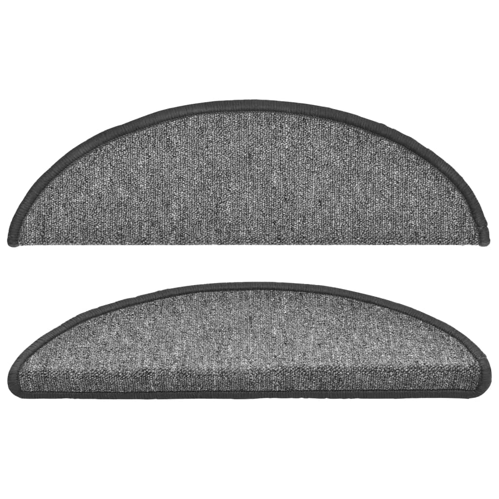 Stufenmatten 15 Stk. 56x17x3 cm Anthrazit Halbrund
