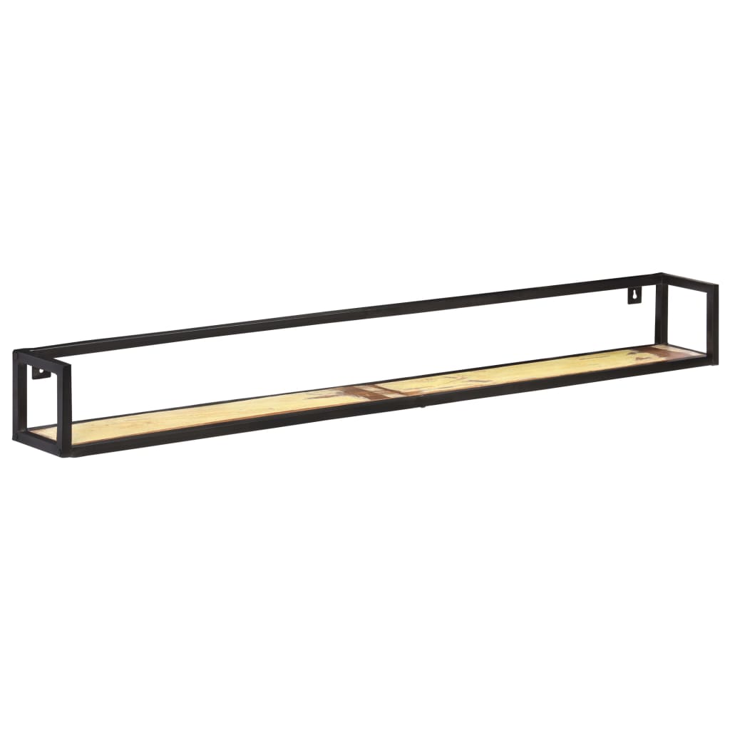 Wandregale 2 Stk. 120 cm Raues Mangoholz