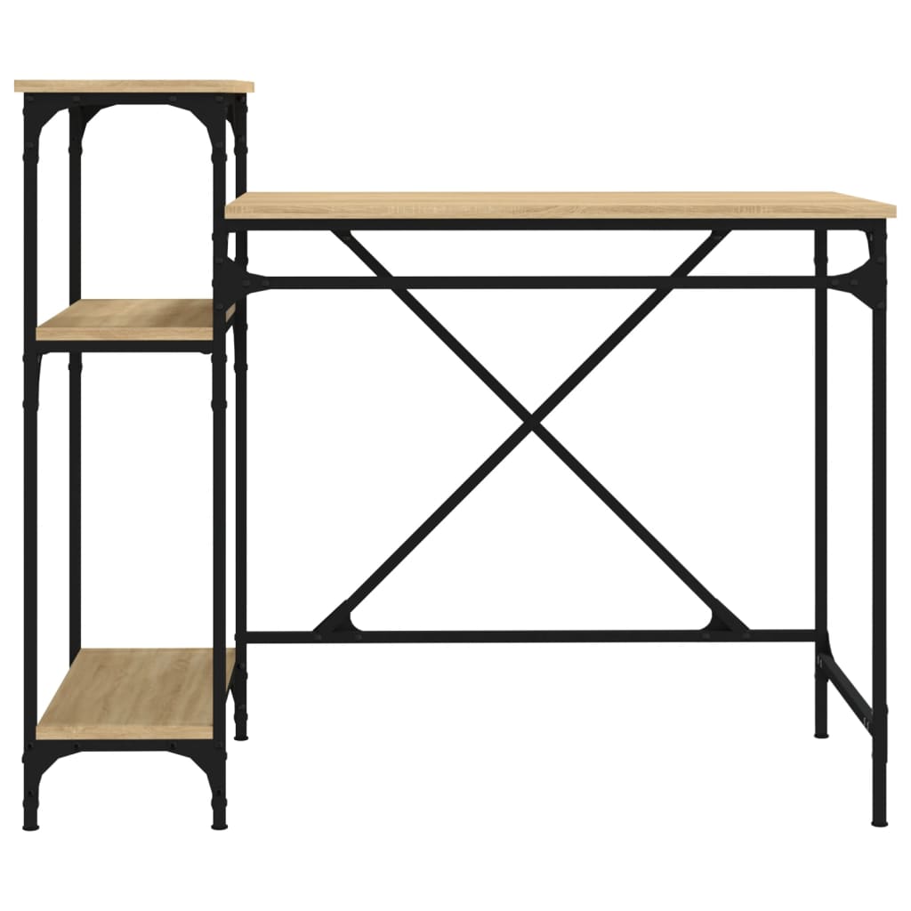 Schreibtisch mit Regal Sonoma-Eiche 135x50x90 cm Holzwerkstoff