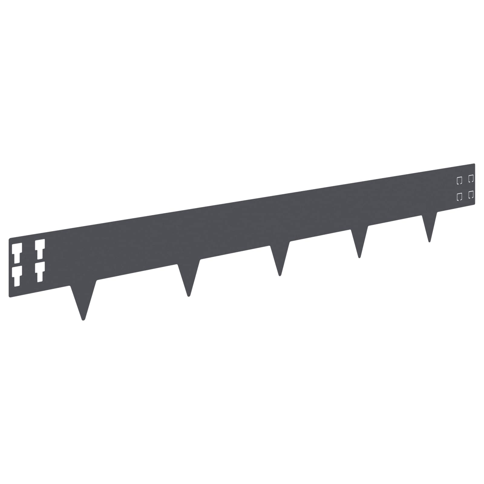 Raseneinfassung 10 pcs 100 x 12 cm Stahl Schwarz
