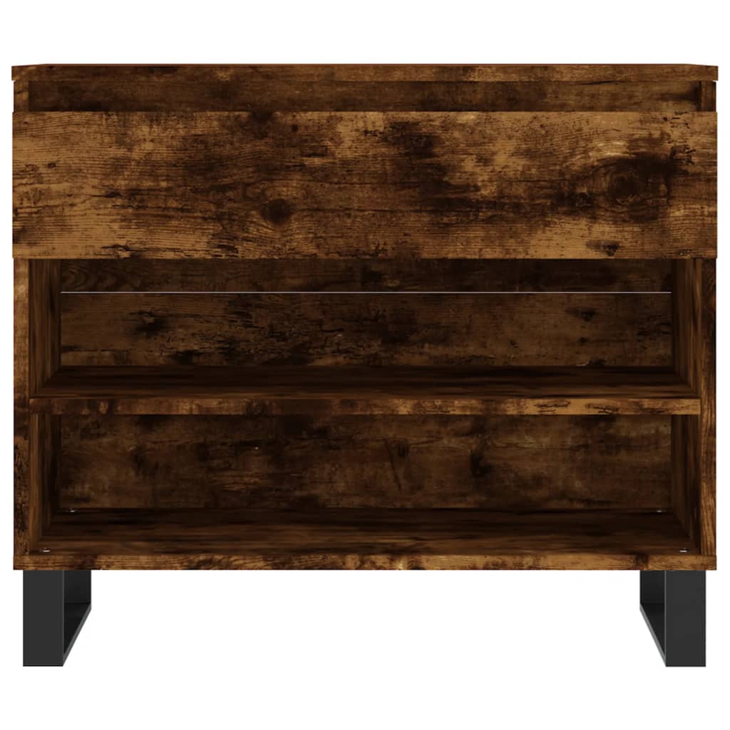 Schuhregal Hochglanz-Weiß 70x36x60 cm Holzwerkstoff