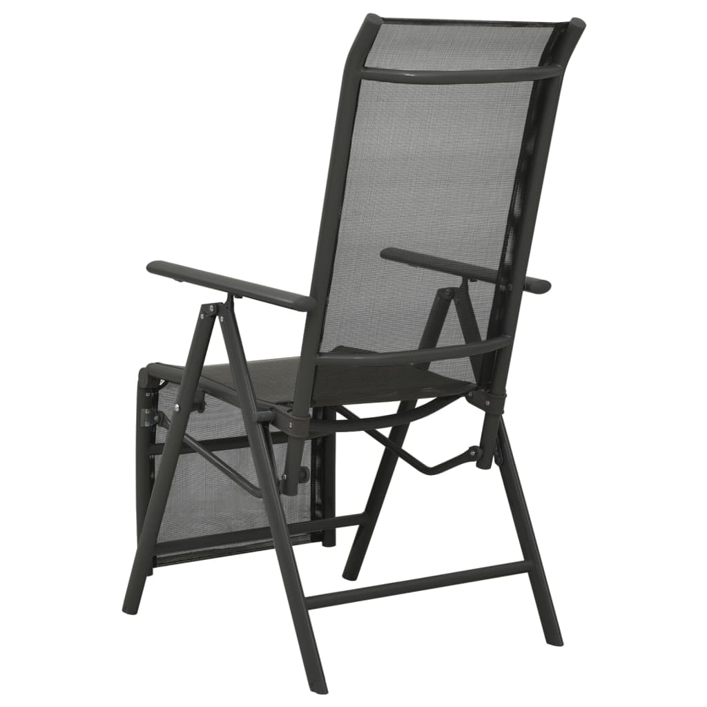 Garten-Liegestuhl Textilene und Aluminium Silbern