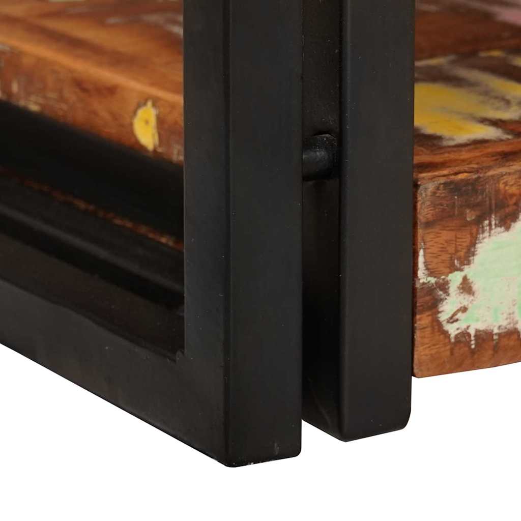Nachttisch Braun und Schwarz 38 x 33 x 58 cm Massivholz Mango