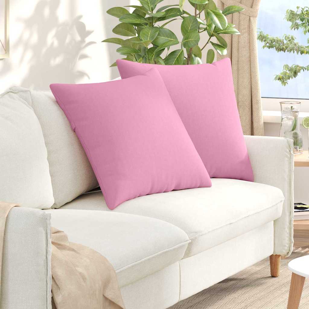 Sofakissen 2 pcs Hellgrau 50 x 30 cm Stoff