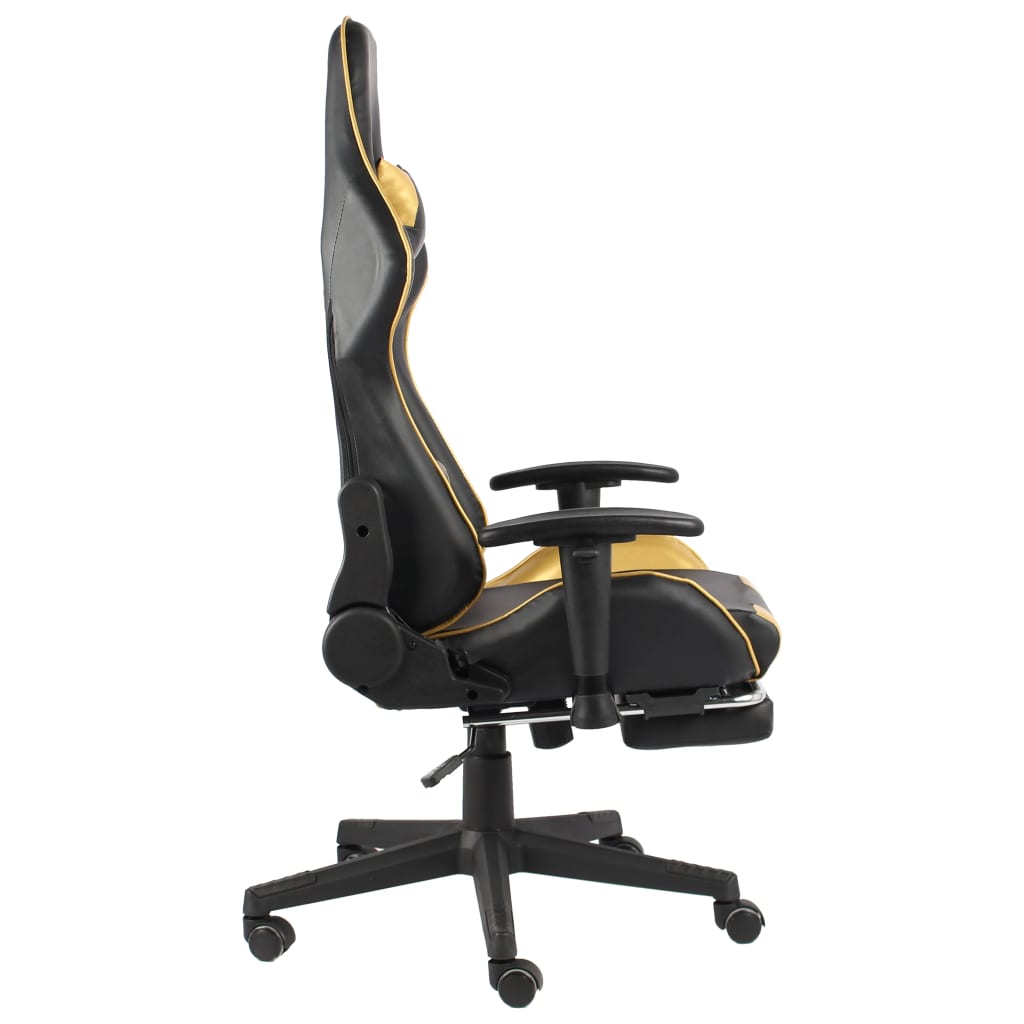 Gaming-Stuhl Drehbar Blau PVC
