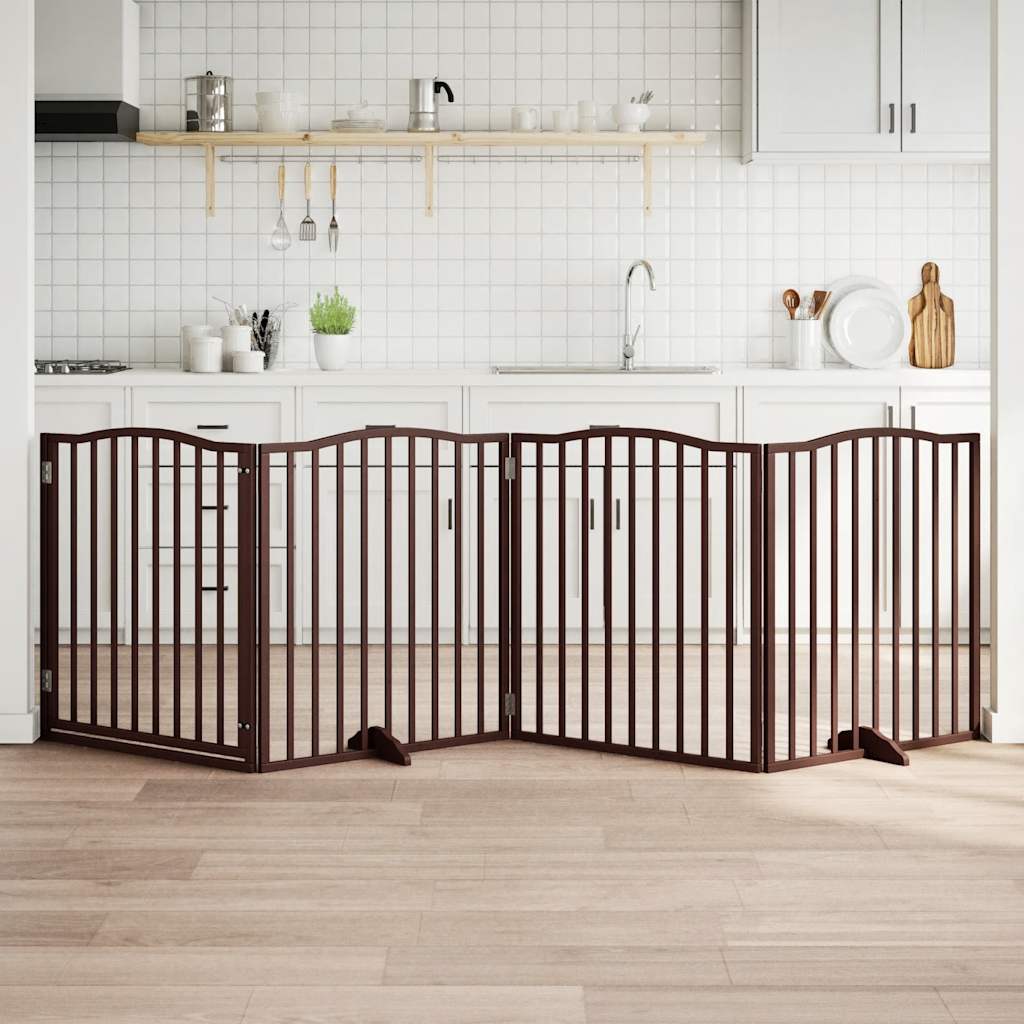 3-tlg. Hundetor Faltbar 150 cm Pappelholz