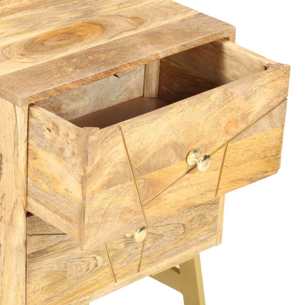 Nachttisch 40x30x50 cm Massivholz Mango