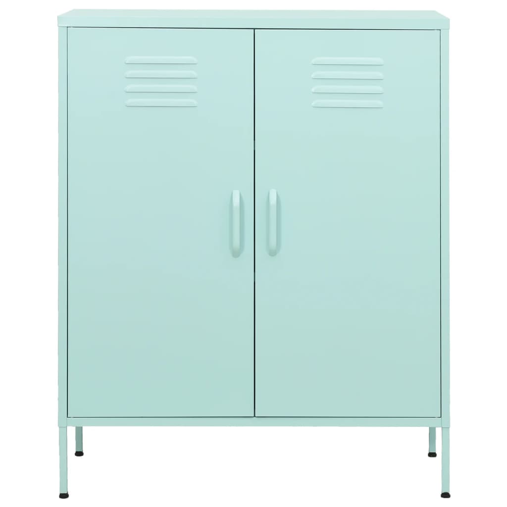 Beistellschrank Olivgrün 80x35x101,5 cm Stahl