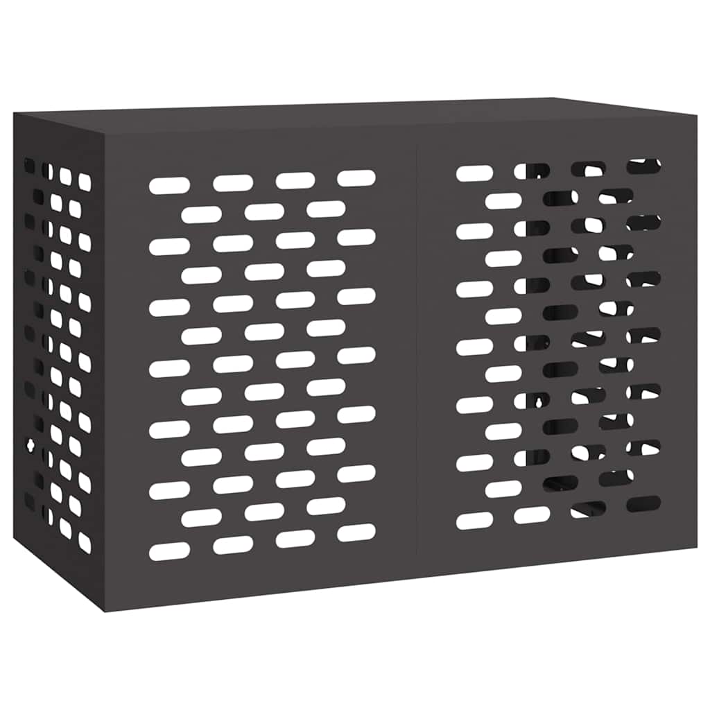 Klimaanlagenabdeckung Schwarz 90 x 40 x 60 cm Stahl