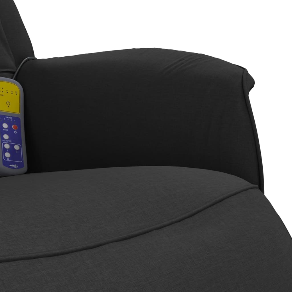 Massagesessel mit Fußteil Braun Stoff