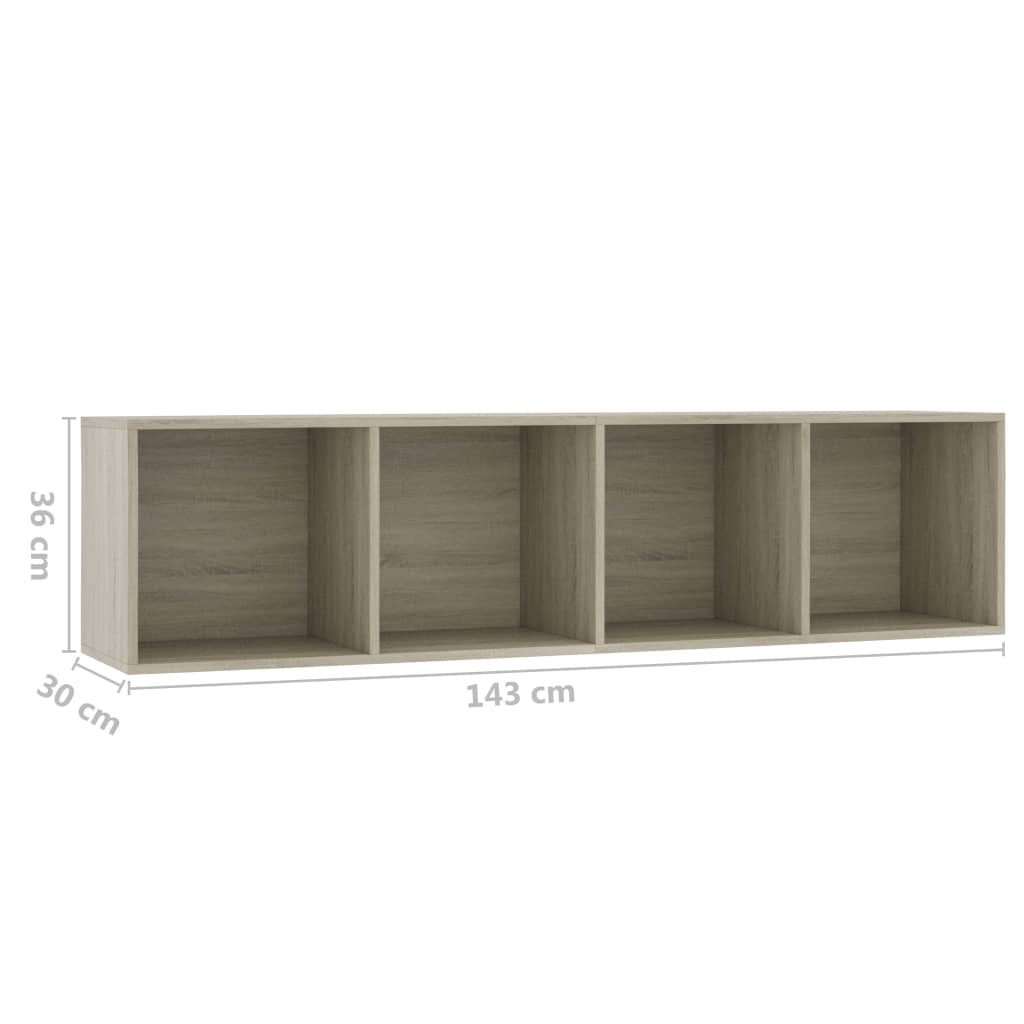 Bücherregal/TV-Schrank Weiß 143×30×36 cm