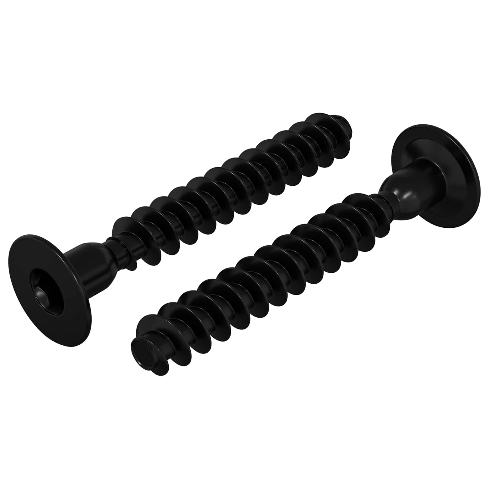 Steckkappen-Schraube 2 pcs Schwarz M5 x 40 mm Eisen