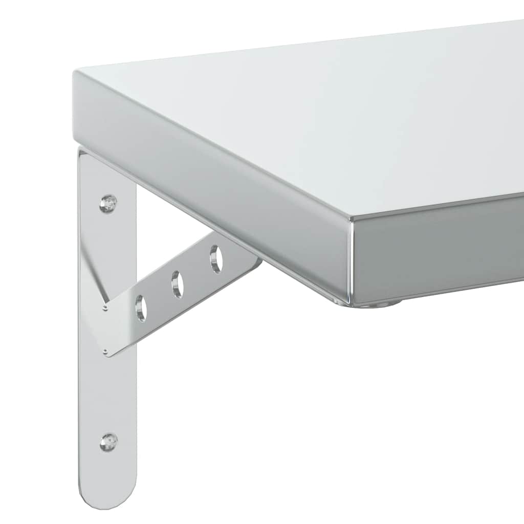 Wandregale 2 Stk. 100x40 cm Silbern Edelstahl
