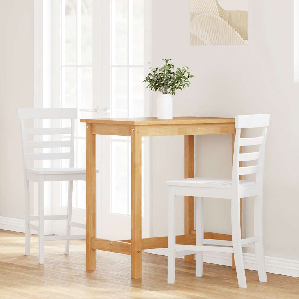 Barhocker 2 Stk. Weiß Stoff
