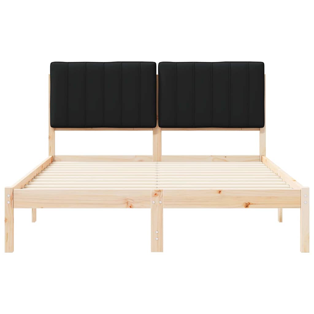 Bettgestell mit gepolstertem Kopfteil Hellgrau 200 x 200 cm