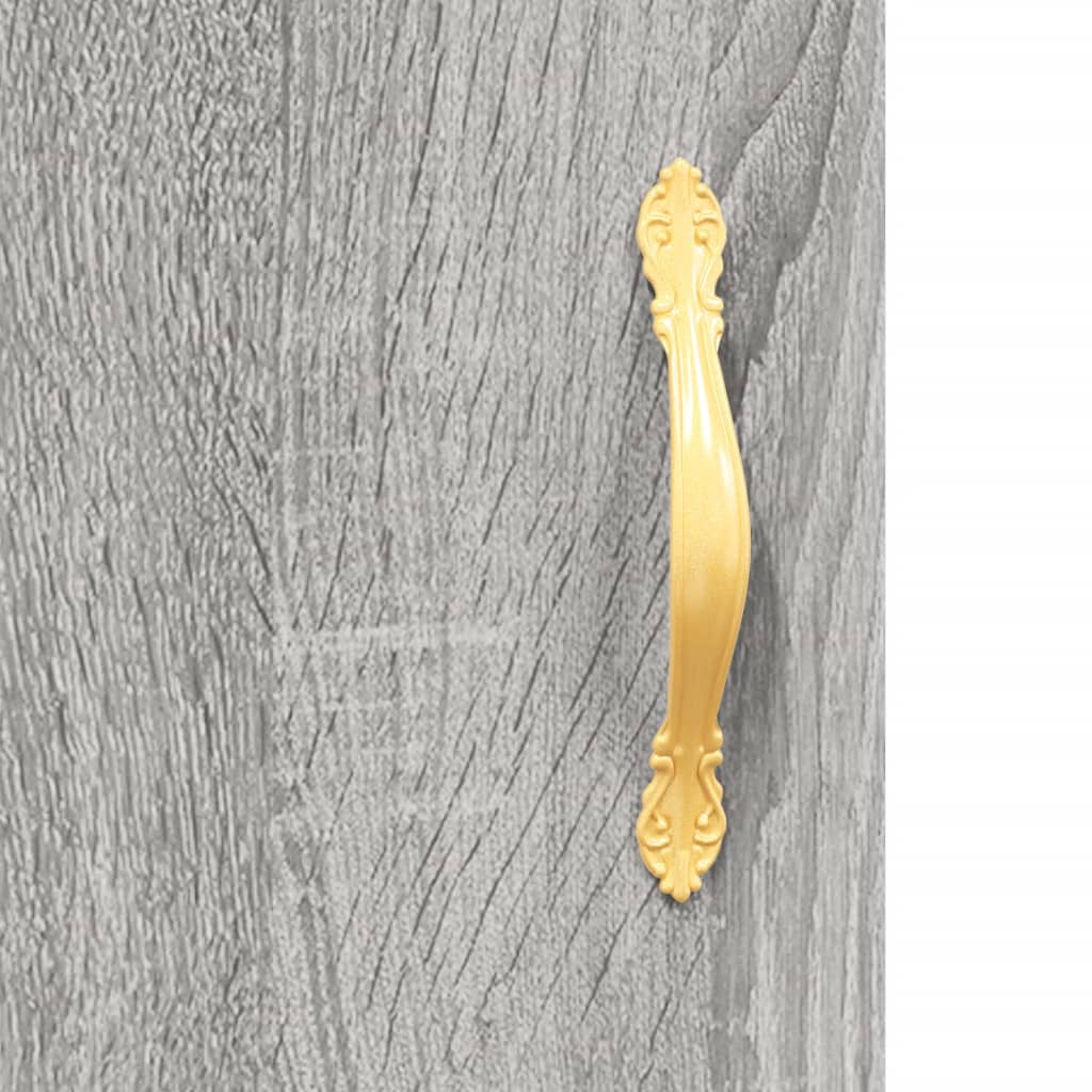 Highboard Betongrau 69,5x34x180 cm Holzwerkstoff
