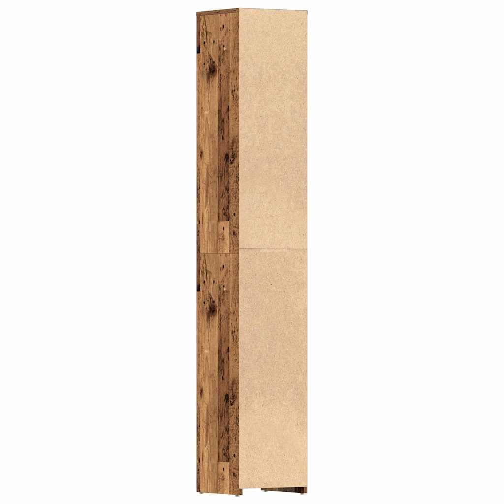 Badezimmerschrank Weiß 30x30x183,5 cm Holzwerkstoff