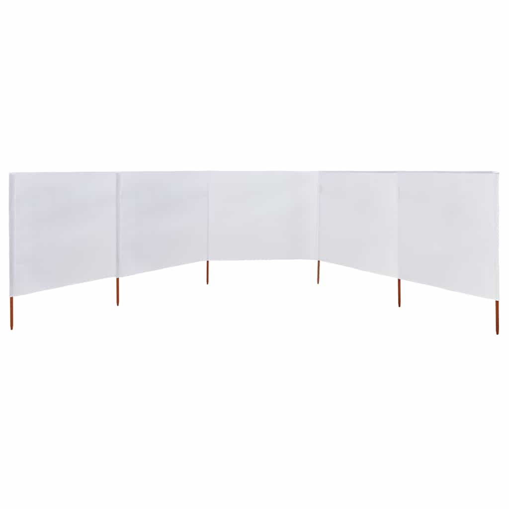 3-teiliges Windschutzgewebe 400 x 120 cm Weiß