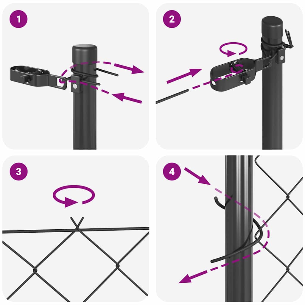 Outdoor Kettenglied-Zaun Erdfixierung 10 x 0,4 m Grün Netz
