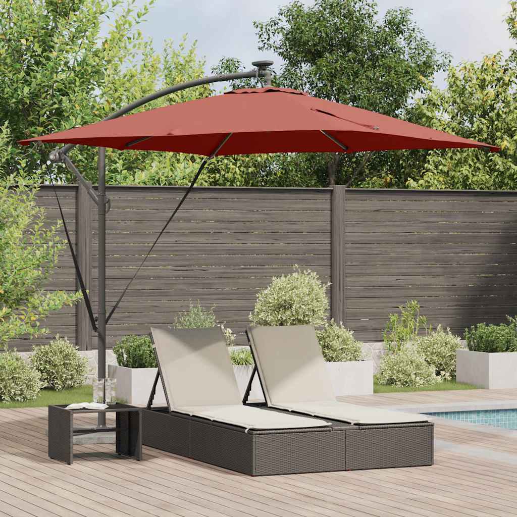 Sonnenschirm Sand 249 x 249 x 250 cm Polyester und Aluminium