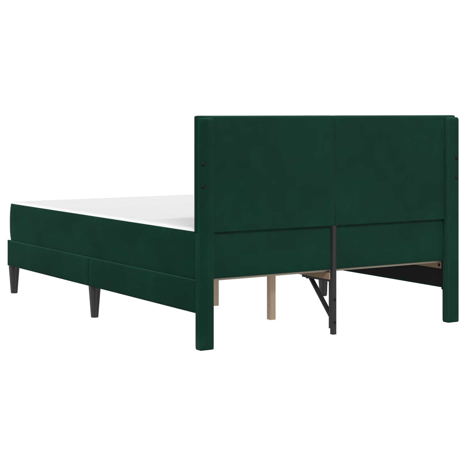 Bettgestell mit Matratze mit Kopfteil Hellgrau 80 x 200 cm Samt