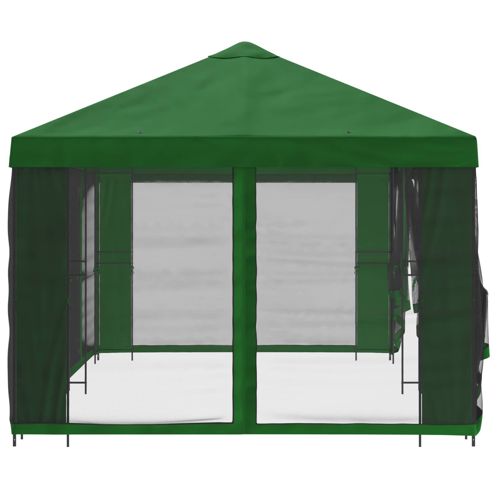 Pavillon mit Seitenwänden 6 x 3 m Beige Polyester und Stahl 190