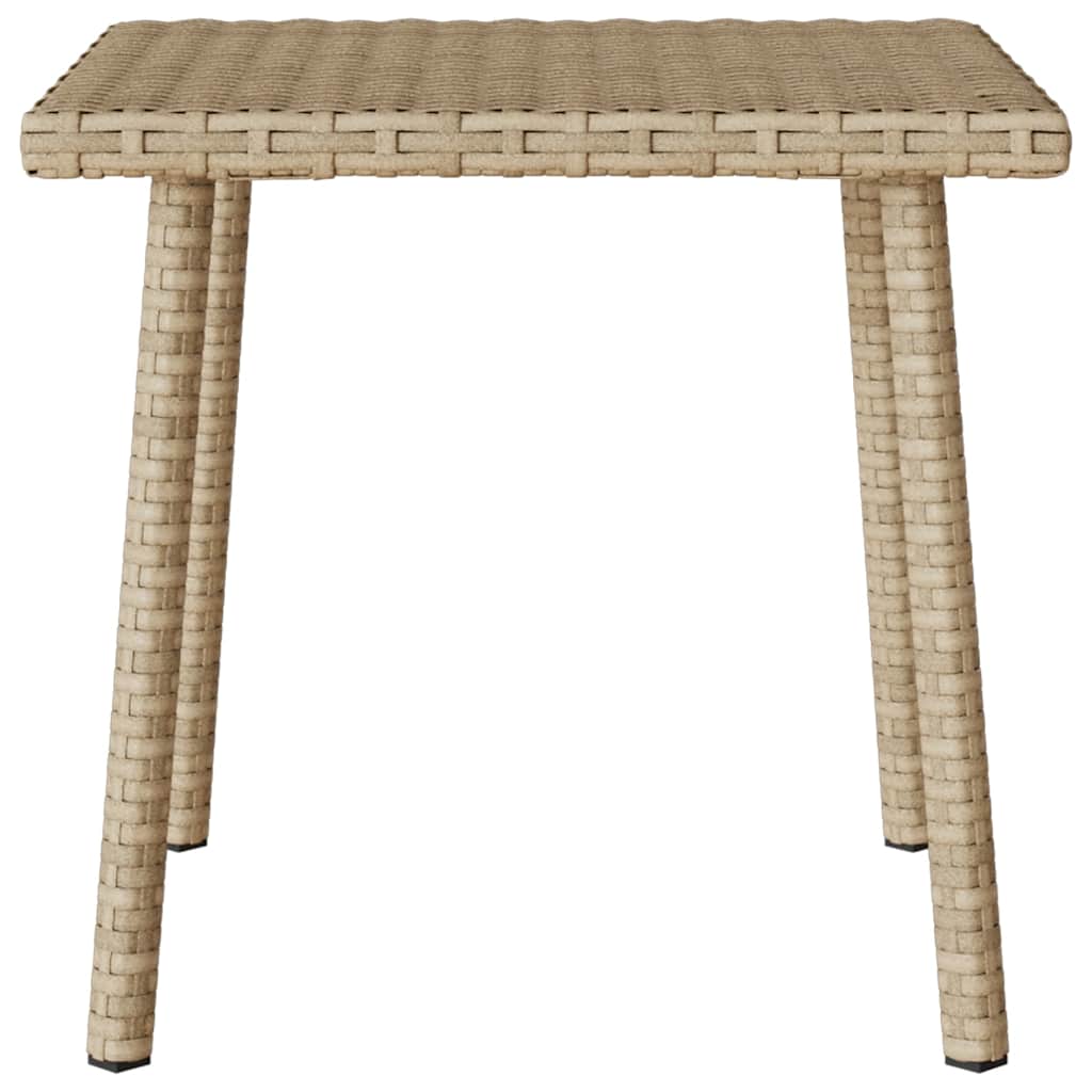 Garten-Couchtisch Rechteckig Schwarz 40x40x37 cm Poly Rattan