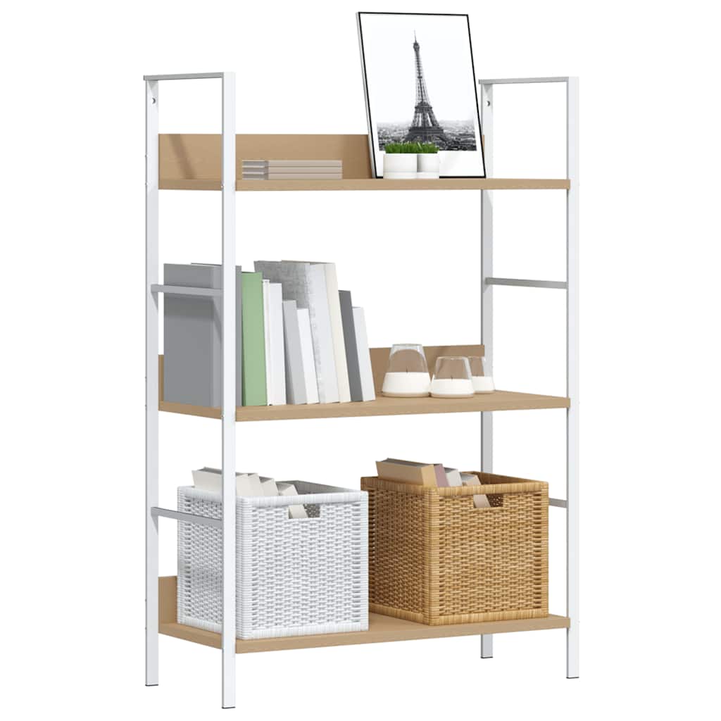 Bücherregal 3 Regalböden Schwarz 60×27,6×90,5 cm Holzwerkstoff
