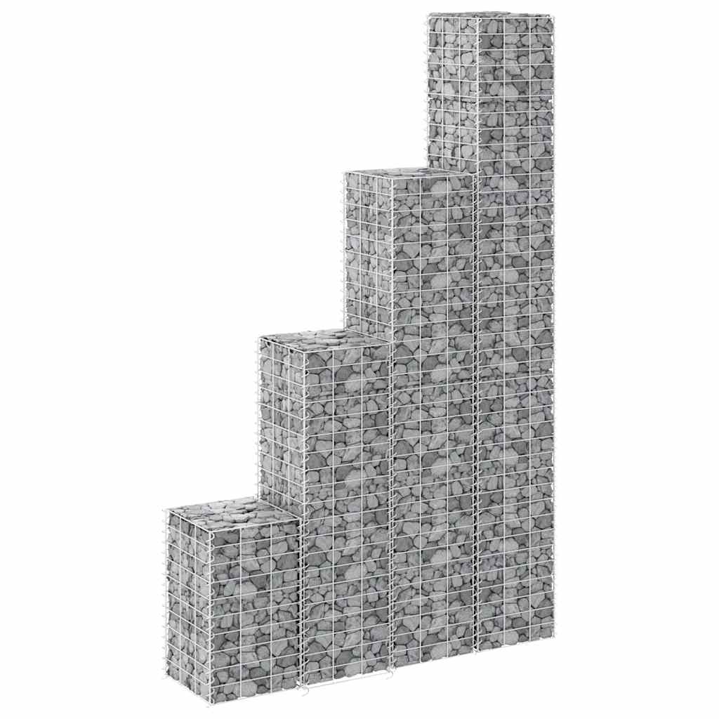Gabionen-Hochbeete 3 Stk. 30x30x50 cm Eisen