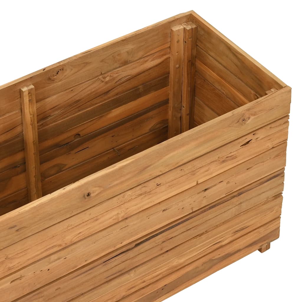 Hochbeet 100x40x72 cm Teak Altholz und Stahl