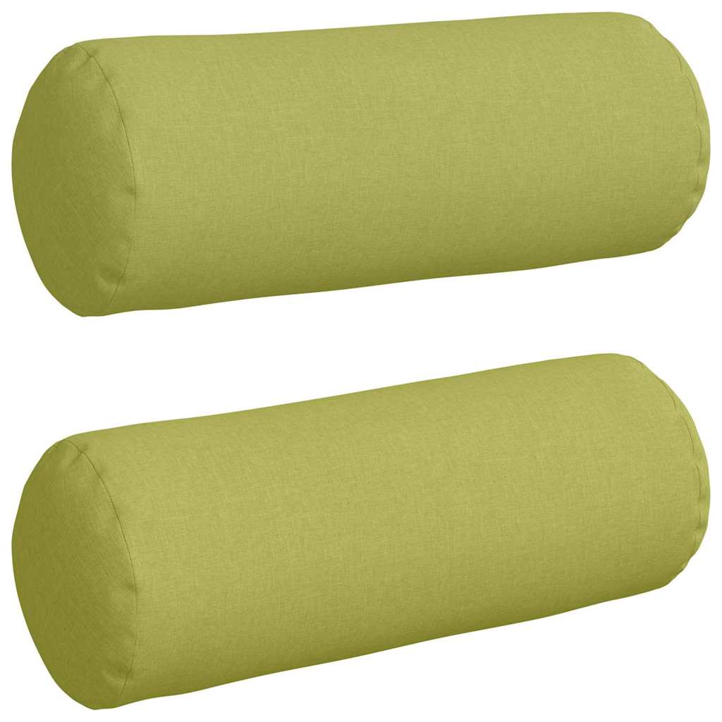 Bolsterkissen 2 Stück Hellgrau Ø 15 x 40 cm Stoff