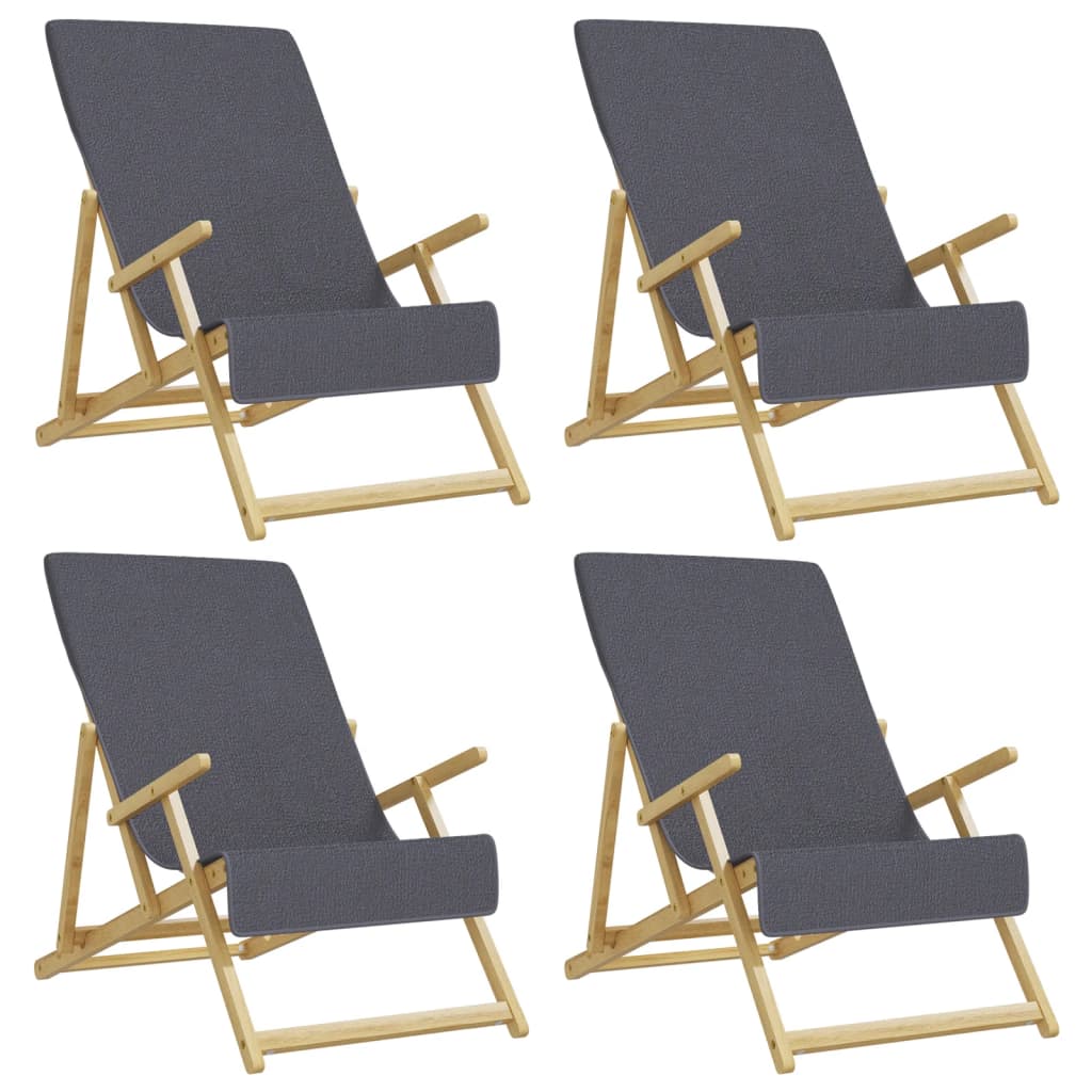 Strandtücher 4 Stk. Weiß 60x135 cm Stoff 400 GSM