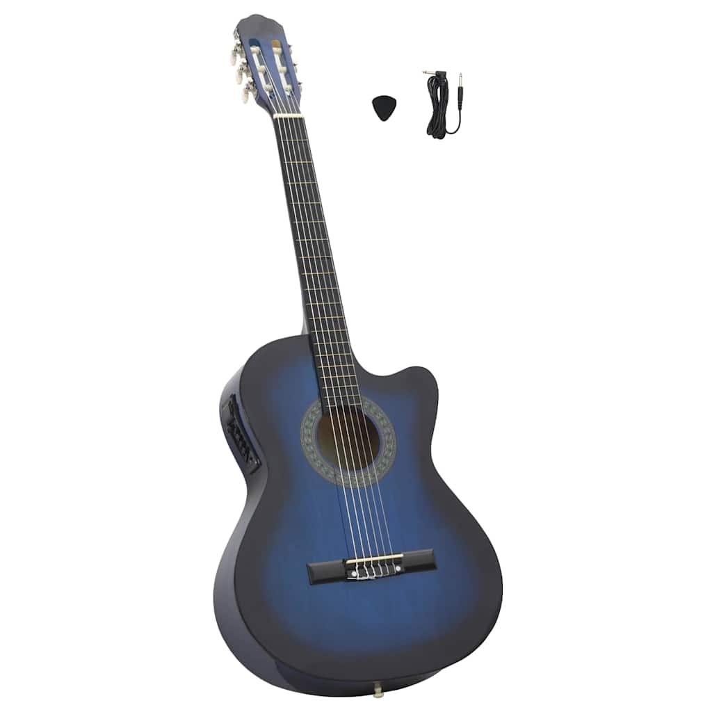 Westerngitarre Cutaway mit Equalizer und 6 Saiten