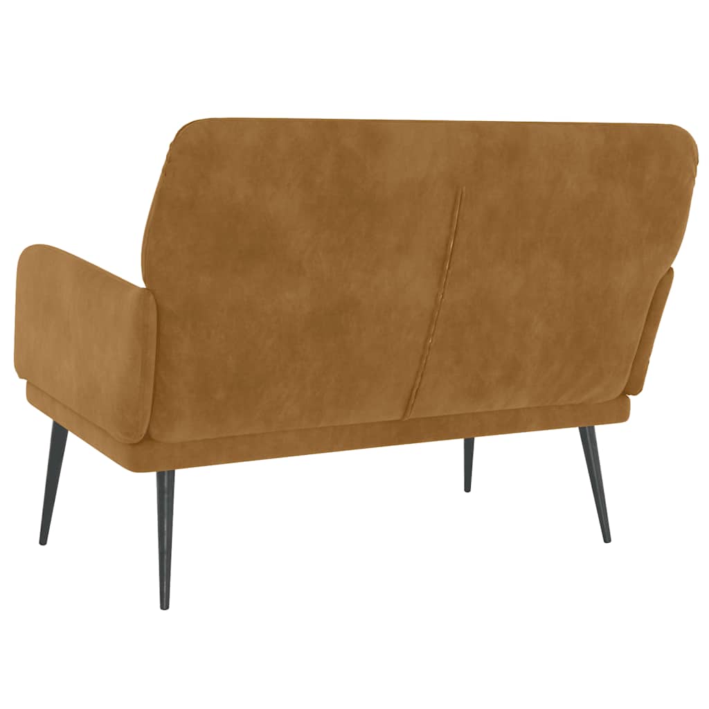 Sitzbank Schwarz 108x79x79 cm Samt