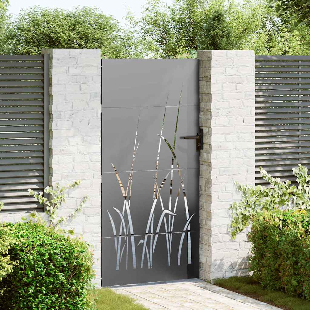 Gartentor 85x75 cm Cortenstahl Gras-Design