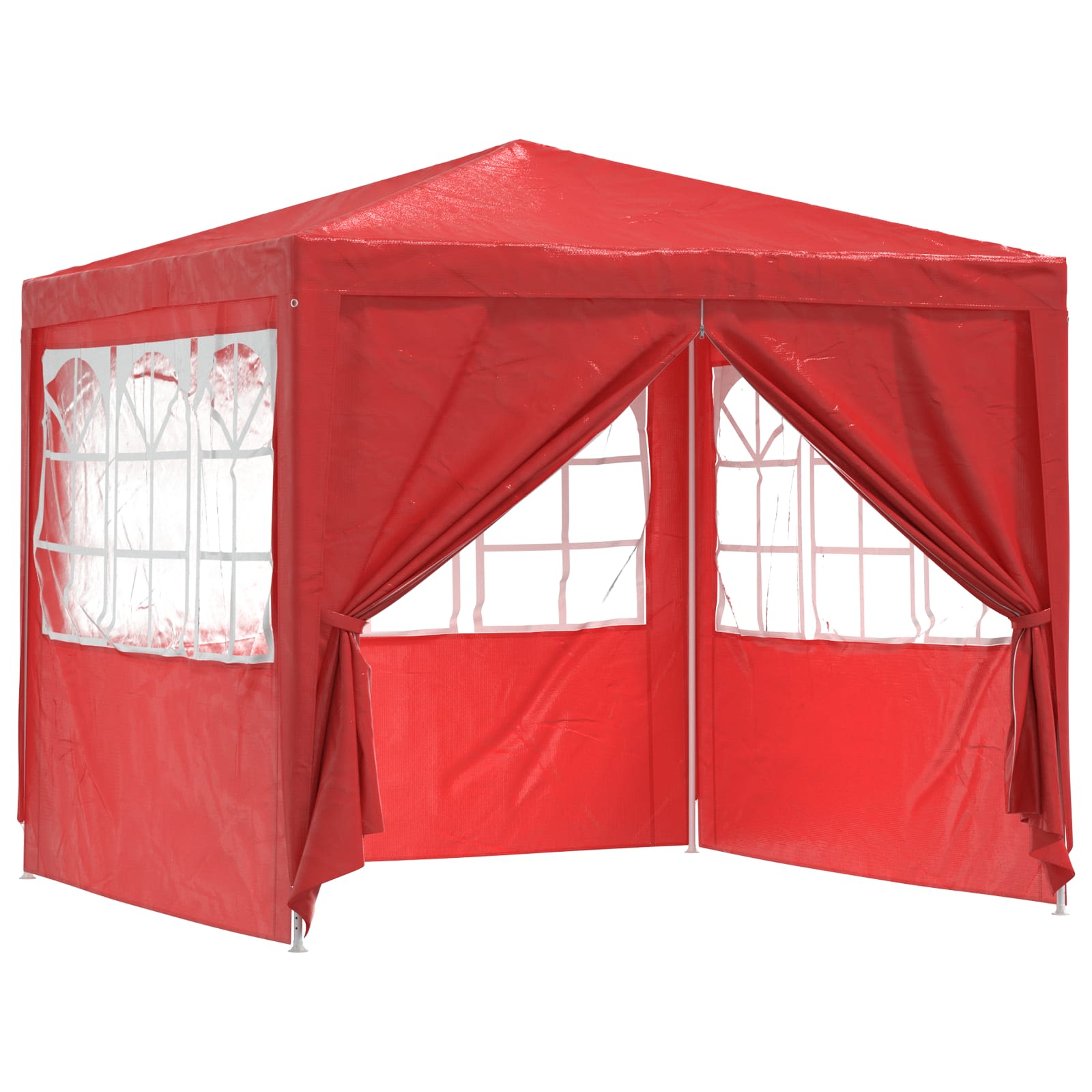 Party-Zelt Rot 200 x 200 x 240 cm PE und Stahl