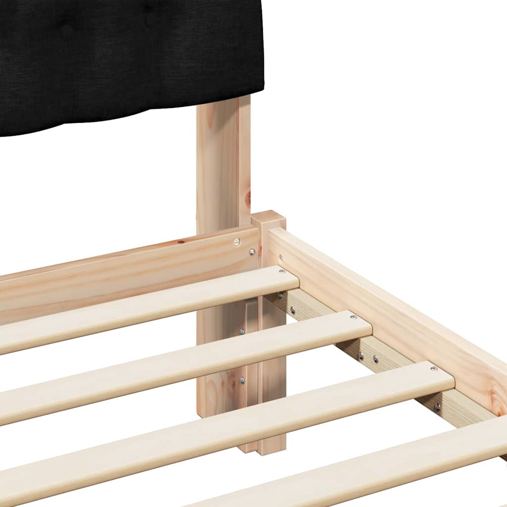 Bettgestell mit gepolstertem Kopfteil Braun 200 x 200 cm