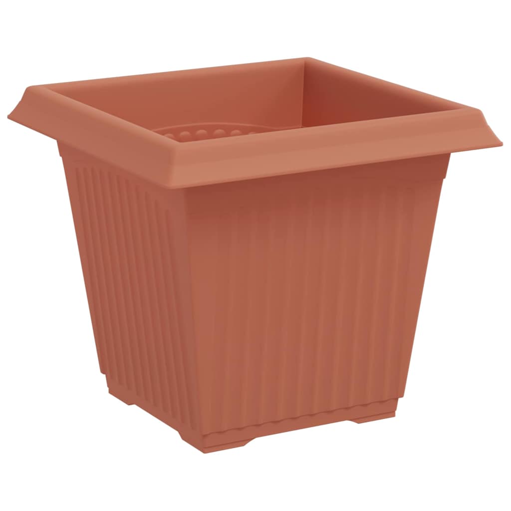 Blumentöpfe 6 pcs Ziegelrot 20 x 20 x 16 cm Kunststoff