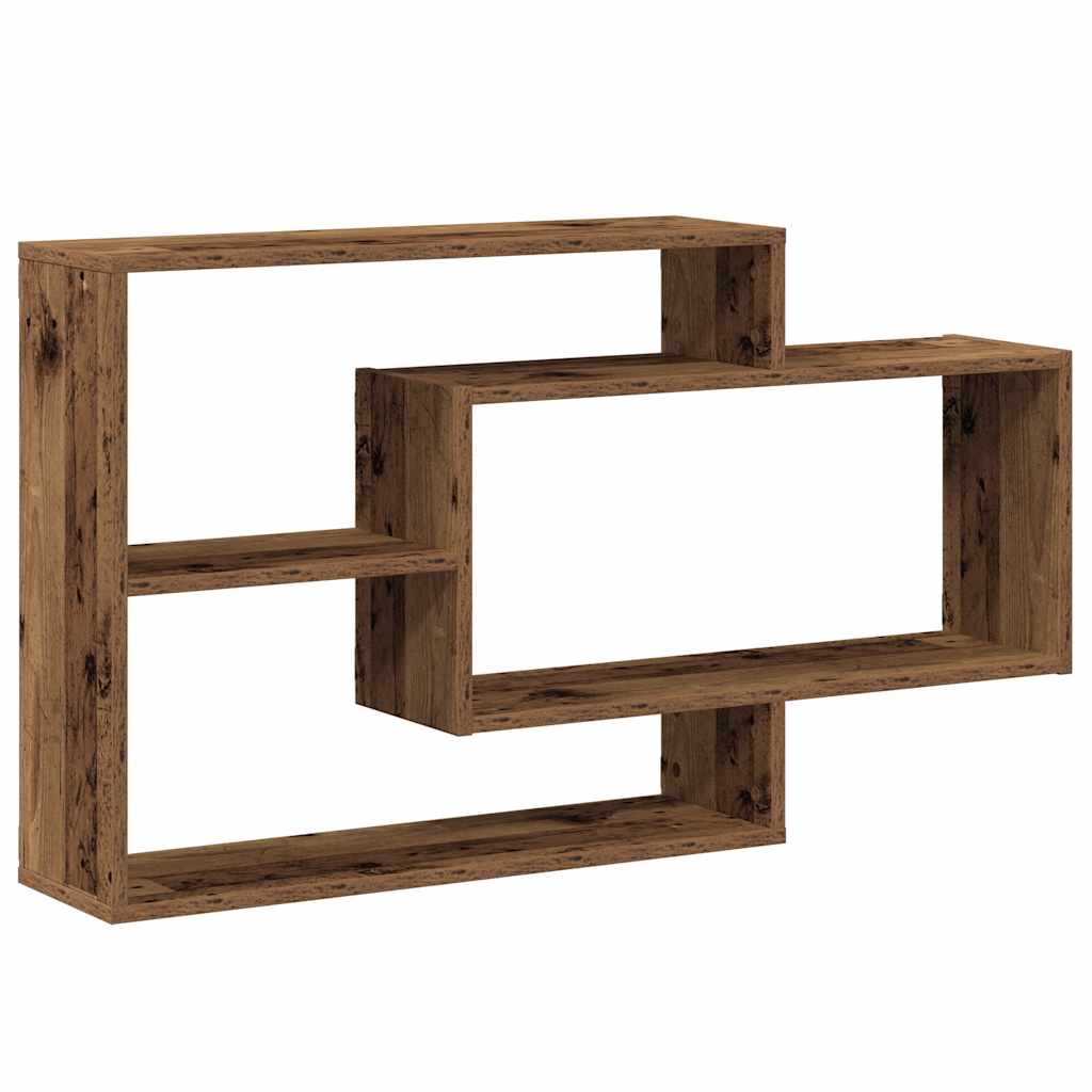 Wandregale Weiß 104x20x58,5 cm Holzwerkstoff