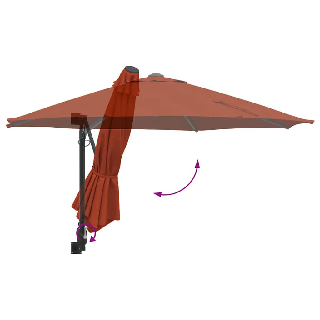 Garten-Sonnenschirm Sand 248 x 248 x 148 cm Polyester und Stahl