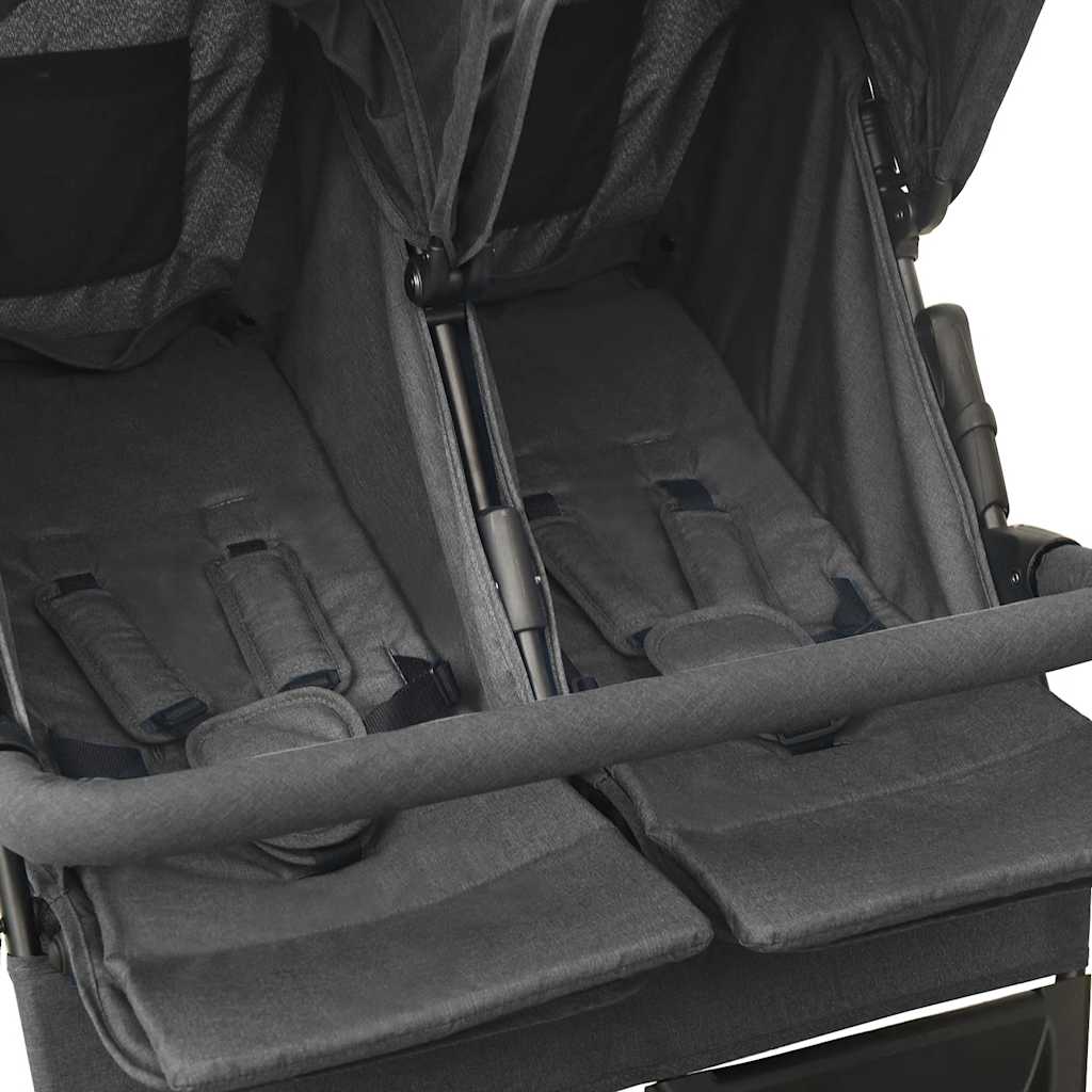 Geschwisterwagen Hellgrau Stahl